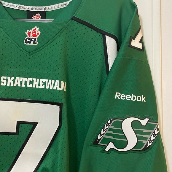 Saskatchewan Roughriders CFL Dressler Jersey #7 Genuine Reebok Football XL - Picture 3 of 12